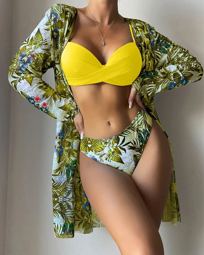 Beachwear Set - Tropicália Bikini + Beach Cover-Up - Image 16