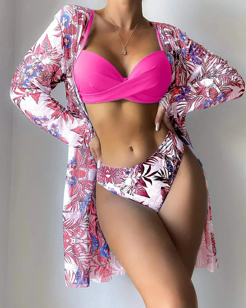 Beachwear Set - Tropicália Bikini + Beach Cover-Up - Image 22