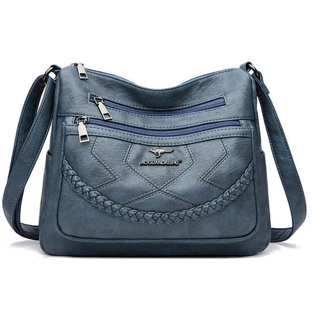 Luxury Soft Leather Crossbody Shoulder Bag - Image 13