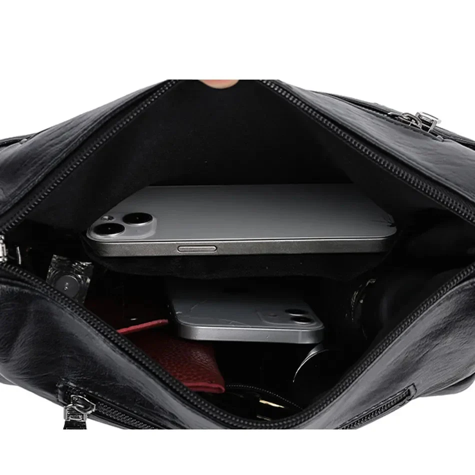 Luxury Soft Leather Crossbody Shoulder Bag - Image 6
