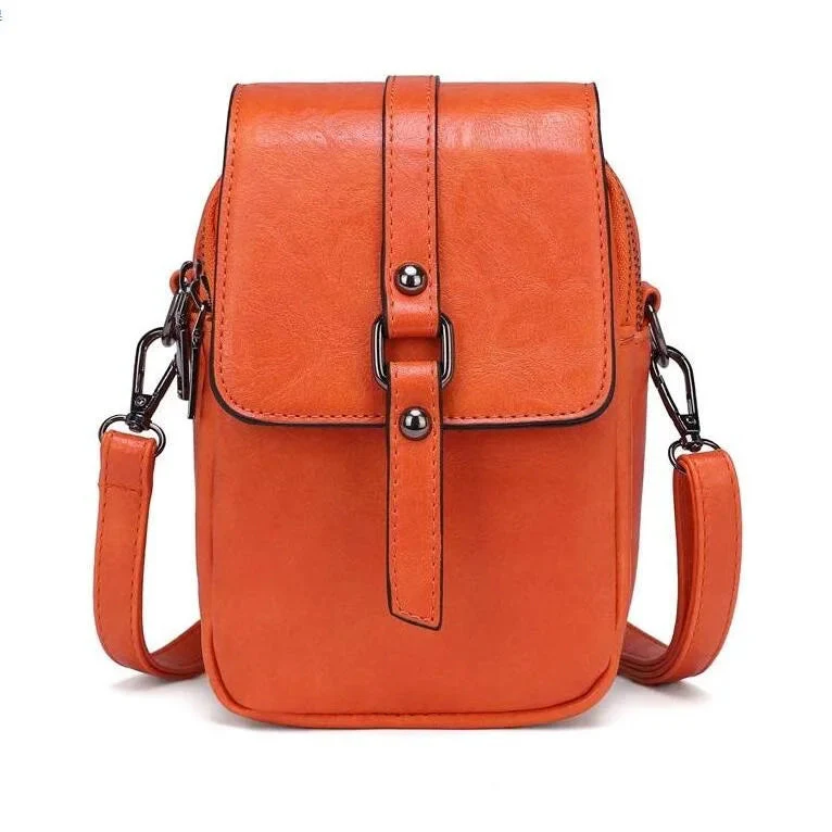 Vintage Multi-Functional Soft Leather Shoulder Bag - Image 10