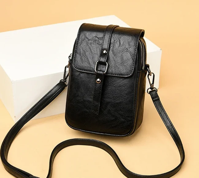 Vintage Multi-Functional Soft Leather Shoulder Bag - Image 3