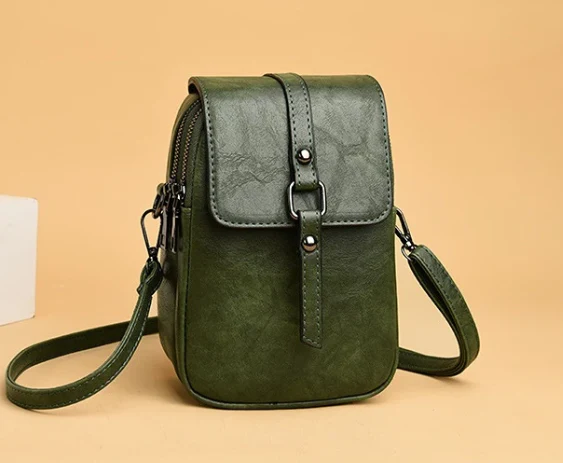 Vintage Multi-Functional Soft Leather Shoulder Bag - Image 4