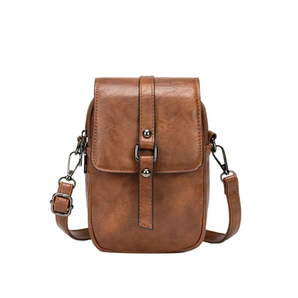 Vintage Multi-Functional Soft Leather Shoulder Bag - Image 5