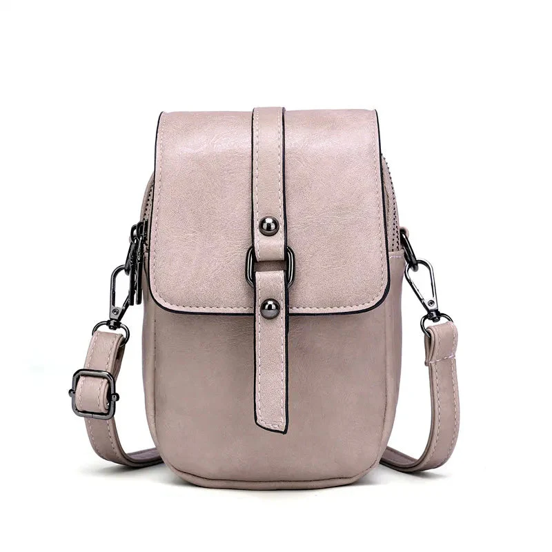 Vintage Multi-Functional Soft Leather Shoulder Bag - Image 8